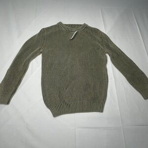 RSQ Boys Olive Crewneck Sweater Size Medium 100% Cotton Knit‎ Pullover NWT
